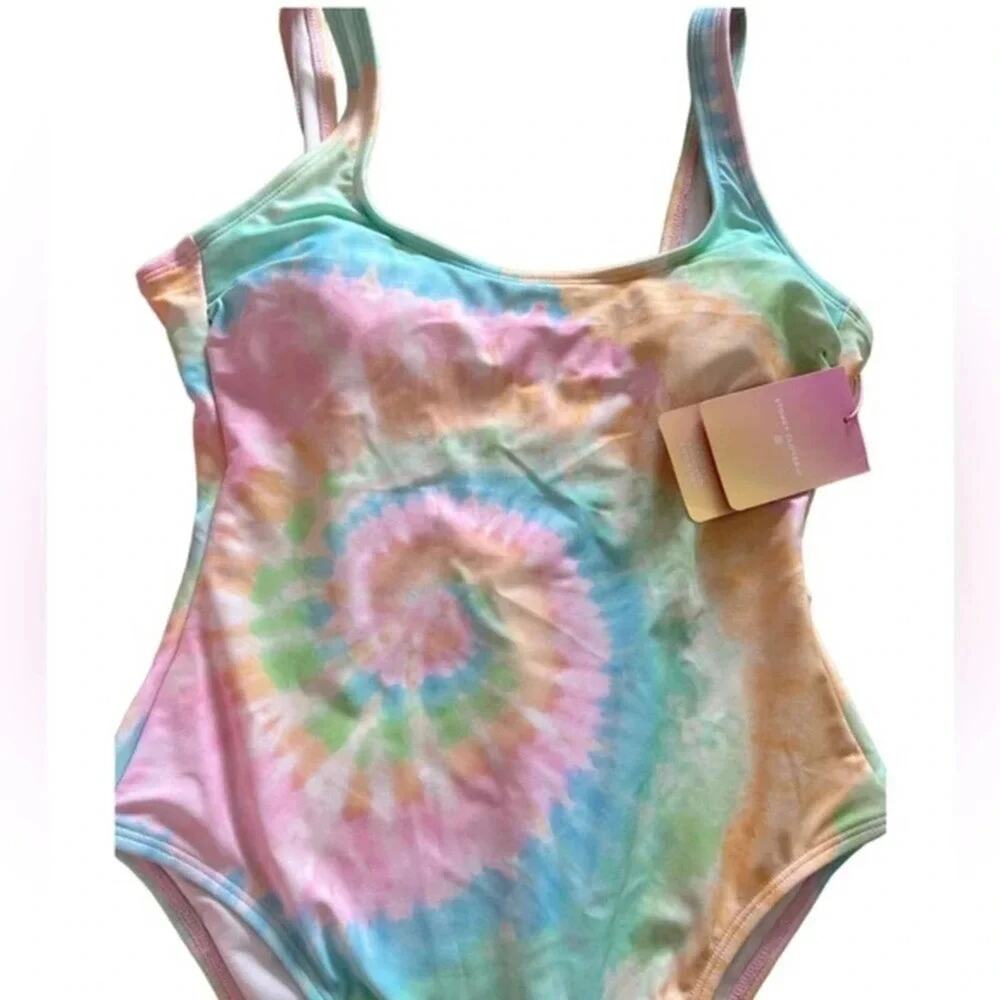 Stoney Clover Lane x Target Swimsuit Pink Tie Dye High Leg XXS or Small NWT - Picture 5 of 12
